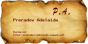 Preradov Adelaida névjegykártya